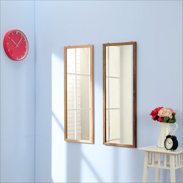 BuyJM 禪意全橡木壁鏡/掛鏡-高95公分