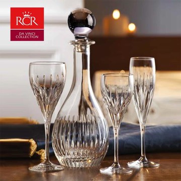意大利RCR進口達芬奇卡拉拉水晶玻璃帶蓋紅酒酒樽 醒酒器 存酒瓶