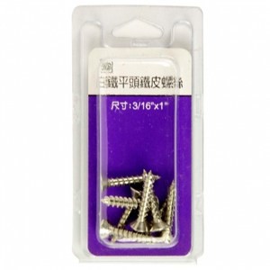 568 白鐵平頭螺絲3/16x1"