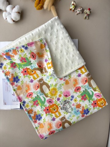 繽紛歡樂動物森林  寶寶荳荳絨毯 嬰兒手作 新生兒禮