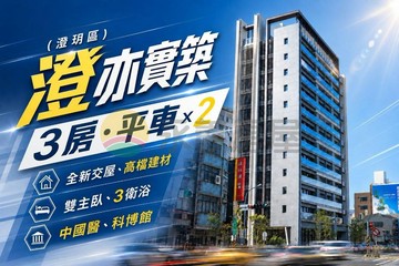 澄亦實築-澄玥｜北區中國醫旁全新三房三衛雙平車｜台中市北區健行路