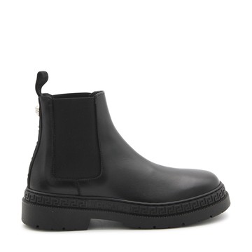 Versace - Black Leather Ankle Boots