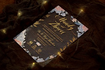 超華麗有機玻璃Acrylic透明西式喜帖設計PPWEDDING原創邀請咭