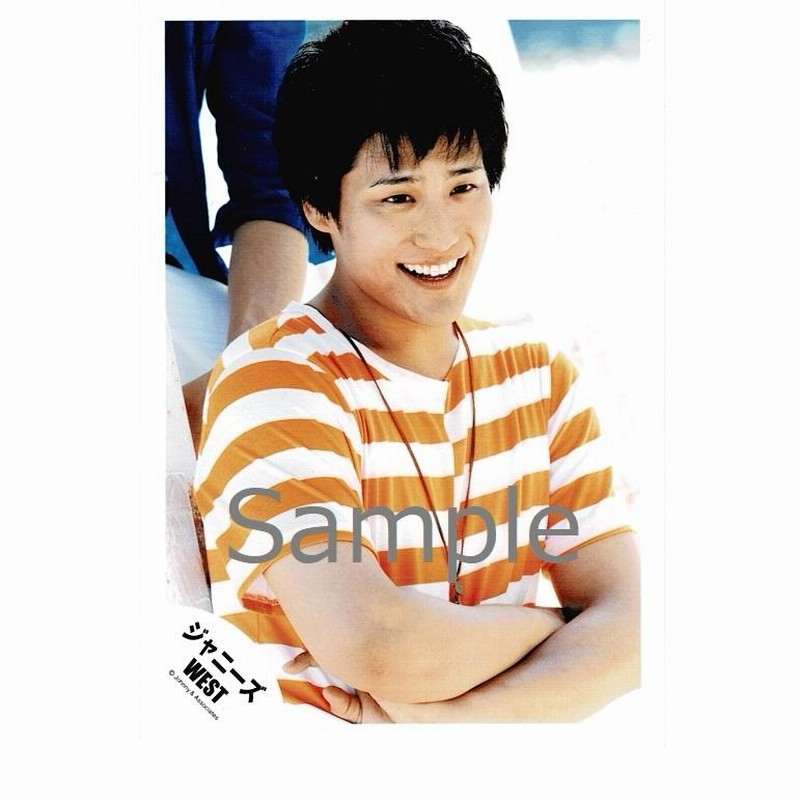 桐山照史(ジャニーズWEST) 公式生写真/バリハピ・衣装オレンジ×白  