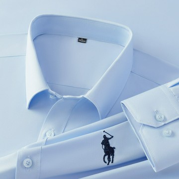 【新款熱賣】拉夫小馬標翻領休閑春秋男保羅刺繡商務都市男士襯衫上衣長袖勞倫