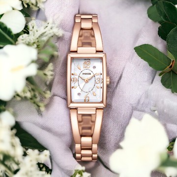 【CITIZEN】星辰 Wicca 公主系列 KF7-562-21 台灣限定款 簡約三針 太陽能 女錶 白/玫瑰金