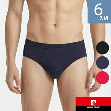 Pierre Cardin 皮爾卡登 100%純棉新潮三角褲-6件組(吸汗 透氣 柔軟)
