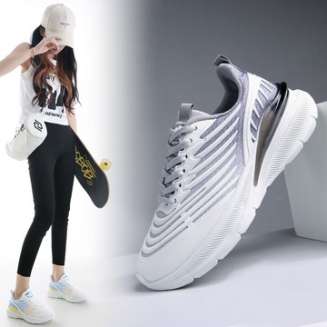 2025休閒鞋情侶款透氣學生跑步鞋漸變男女同款飛織運動鞋F8832