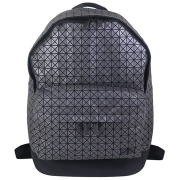 ISSEY MIYAKE 三宅一生 BAOBAO 金屬鐵灰色壓印方格後背包