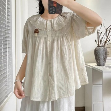 娃娃領純棉襯衫415022