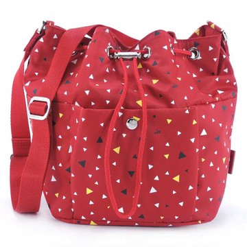 agnes b. 三角普普風斜背包(紅)