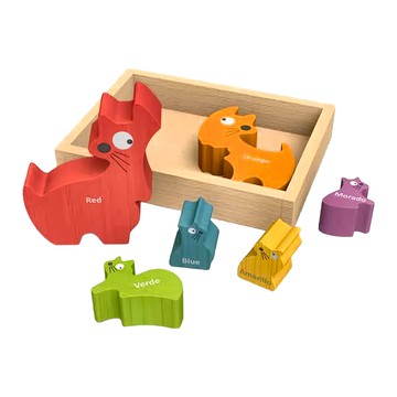 BeginAgain 木質拼圖 適合2歲以上  貓咪家庭 多色  1組