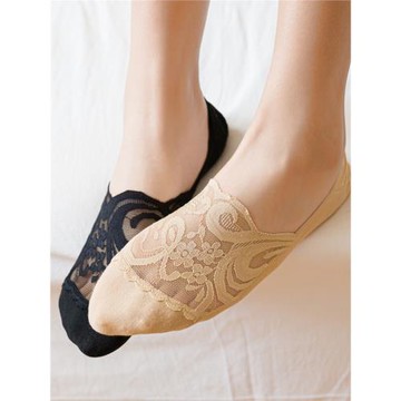 襪子女薄款春夏秋季蕾絲船襪淺口隱形襪套花邊純棉底防滑單鞋短襪