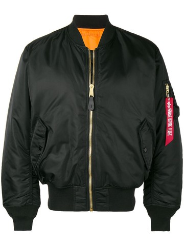 Alpha Industries - loose bomber jacket - unisex - Nylon/Nylon/Polyester - S - Black