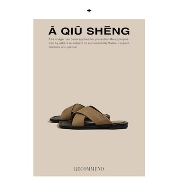 交叉帶平底一字拖女外穿2025年新款復古法式懶人拖露趾交叉帶拖鞋