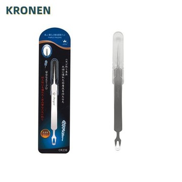 KRONEN 優質皇冠粉刺夾(直)+刮棒勾 X-011 /粉刺痘痘清潔工具【官方旗艦館】