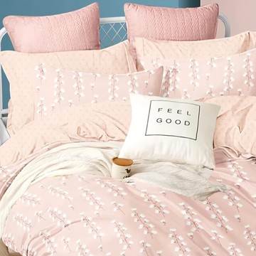 A-ONE台灣製雪紡棉被套 環保印染技術 安全可靠 耐洗染色 吸濕透氣  雙人  夢幻國度 粉色