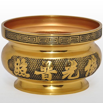 黃銅燒香爐檀香爐室內家用供佛供奉熏線香爐財神爺關公觀音插香爐