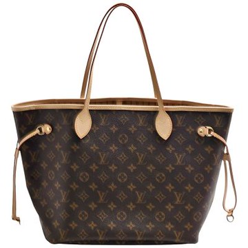 LV M46978 經典 Monogram花紋 Neverfull GM子母包(大-米色)