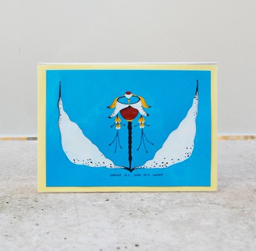 英式風格 藍底紅花 天空 葉子 浮世繪 裝飾風格 可愛手繪花草作品