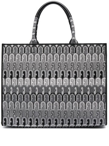 Furla - Opportunity monogram-print tote bag - women - Fabric - One Size - Black