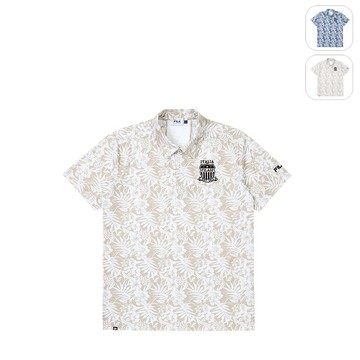 【FILA】男性 Golf 高爾夫 短袖POLO衫-米色 1POZ-2806-BG