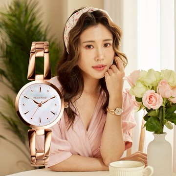 RELAX TIME 手鍊微甜風格女錶 玫瑰金×白貝殼 (RT-71-7)