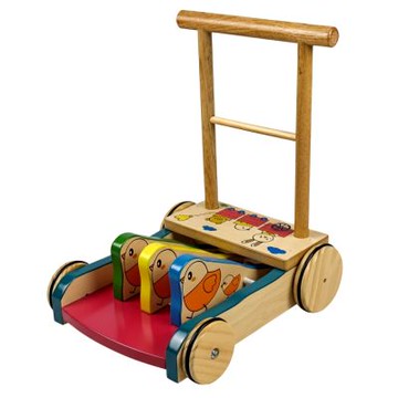 台灣製造 彩色原木防滑助步車(圖案隨機出貨)