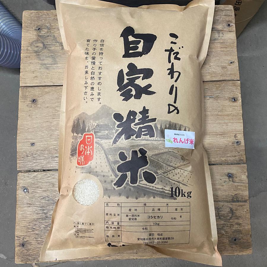 令和5年産　れんげ米　コシヒカリ　愛知県産　選べる　玄米　白米　無洗米　生産農家直送