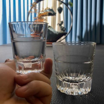 加厚條紋威士忌洋酒烈酒紅酒杯家用KTV商用無鉛加厚玻璃杯易清潔