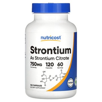 Nutricost, 鍶，120 粒膠囊（每粒膠囊 375 毫克）