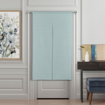 克里斯格紋編織緹花半遮光單層長門簾 85x150cm -1件