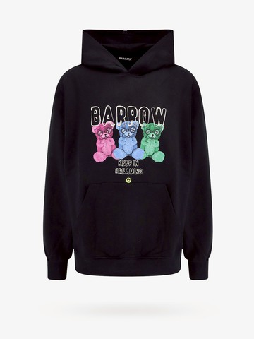 Cotton sweatshirt with frontal logo print - BARROW - gender_Man