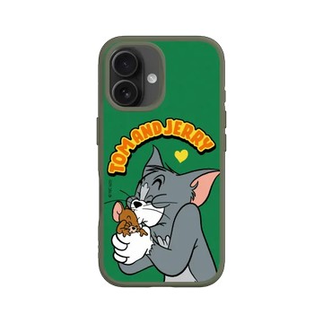 iPhone 16 SolidSuit 海藻綠 - 湯姆貓與傑利鼠 Tom and Jerry - 相親相愛