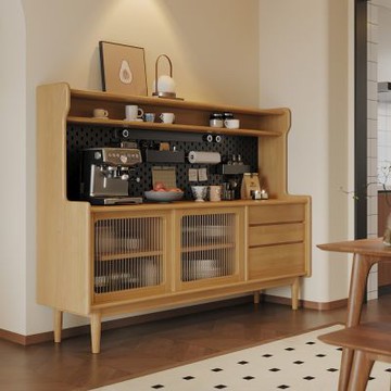 HappyLife 實木餐櫥櫃 140公分 Y12514