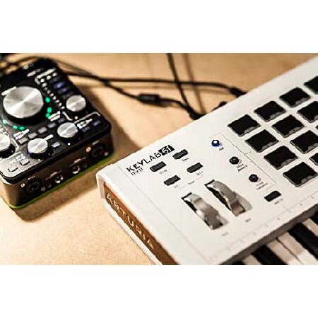 Arturia KeyLab MKII 61 Professional MIDI Controller and Software (White)