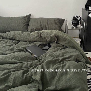 免運 可開發票 日式復古侘寂風四件套全棉純棉床單被套輕奢高級感春秋季床上用品 快速出貨D322