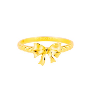 心繫-蝴蝶結黃金戒指