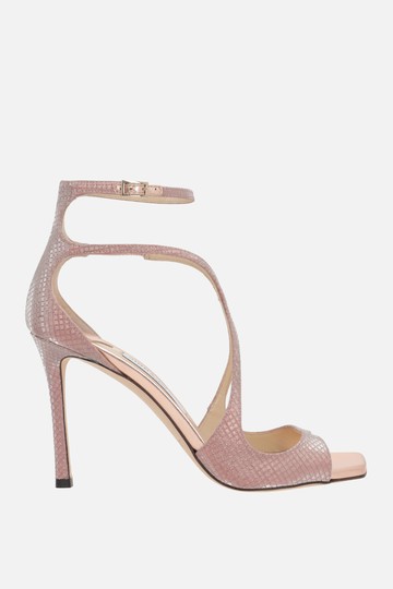 JIMMY CHOO Azia glitter fabric sandals Woman