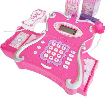 Usamomochan 萌兔桃桃 家家酒玩具收銀機 可刷卡、可掃條碼 內含乳液、香水等配件  收銀台  1組