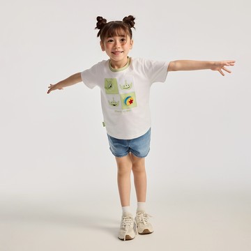 CACO-三眼怪螺紋撞色上衣‧親子款-童【J3DI032】