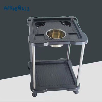 麻將館麻將桌旁邊的小茶幾茶水架配件加厚棋牌室茶樓煙灰缸茶水臺 b7091