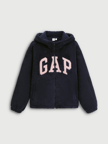 女裝 Logo刺繡連帽外套-海軍藍