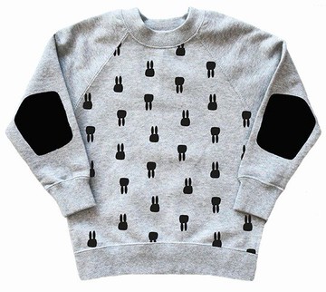 荷蘭hektik.cc 跳跳兔Flap灰色刷毛上衣