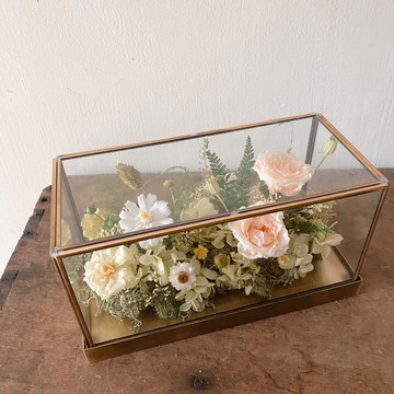 金屬玻璃永生花盒 永生花禮