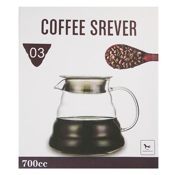 FANCY LIFE 雲朵咖啡下壺 耐受溫差大 玻璃咖啡壺  305g  700ml  1個