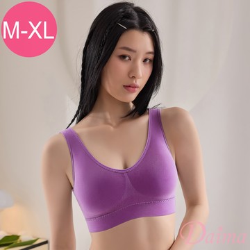 超輕感(M-XL)曲線睡眠居家BraT美胸內衣_紫色#831