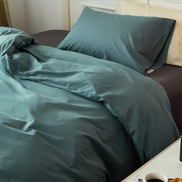 夢之語 柔舒棉加大加高30cm床包枕套3件組  深綠色 床包式 尼羅女兒  186 x 180cm