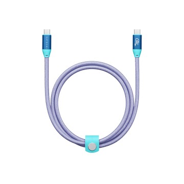 Satechi USB-C 對 USB-C 資料傳輸與充電連接線 (1 公尺) - 深紫色