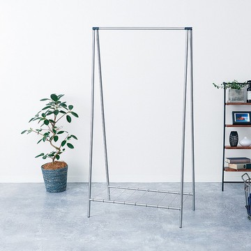 日本天馬 PORISH 室內用極簡輕量折疊式掛衣架(附置物層板)-DIY